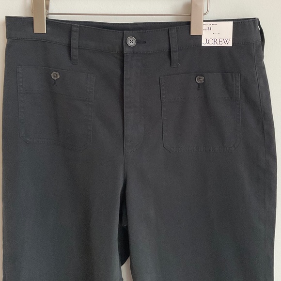 NWT/NWOT  J. Crew Womans Black Sailor slim wide-leg chino pant SZ Various - Picture 9 of 10